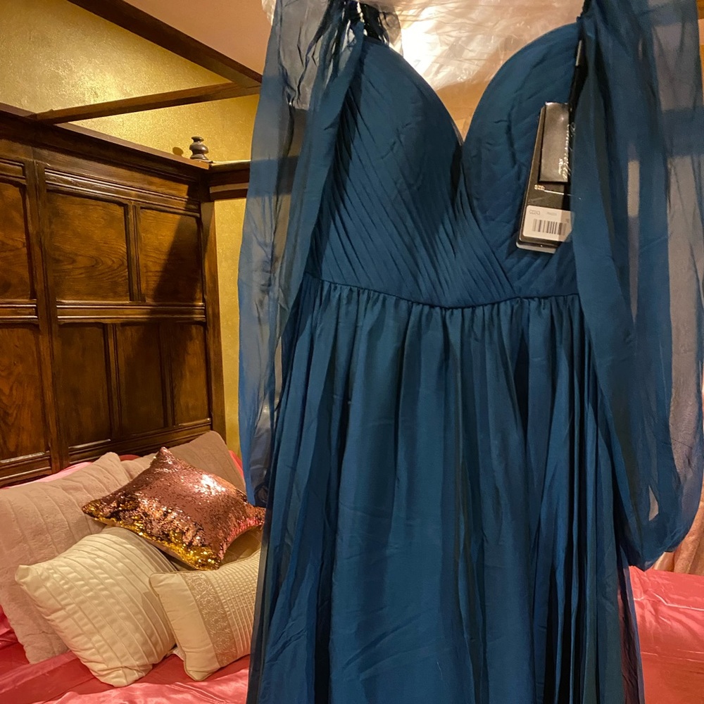 Cinderella Divine CD243 Long sleeve Chiffon a-line dress